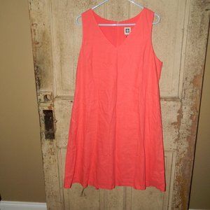 Anne Klein Women's Linen Blend Sheath Dress Size Large (BB-20)